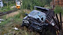 Na železničním přejezdu v Kardašově Řečici se střetlo osobní auto s osobním vlakem. Zraněného řidiče odvezla záchranka. 