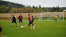 Fotbalisté Suchdola (v černém) zvítězili na půdě Nové Bystřice 3:1, Foto: Andreas Berger