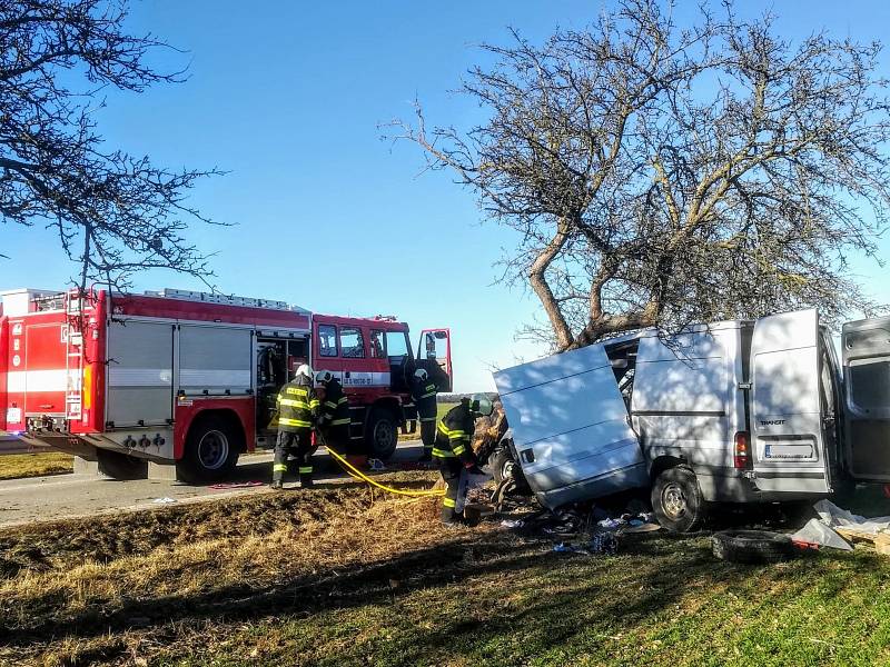 Dopravní nehoda u Novosedel nad Nežárkou v pátek 14. ledna.