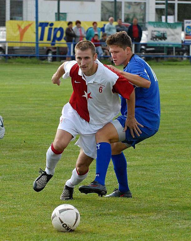 Momentka z divizního zápasu TŘEBOŇ – KUNICE 0:1 (0:1).