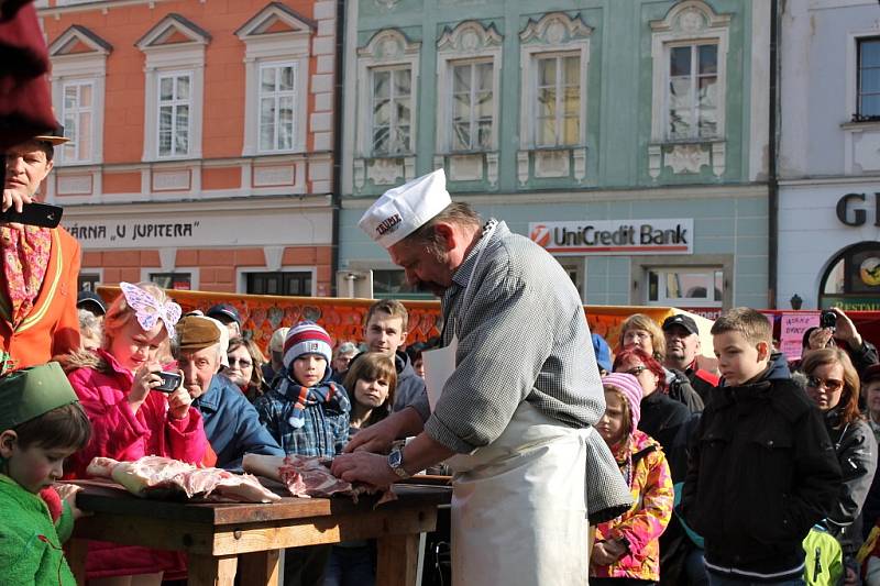 Masopustní průvod v Jindřichově Hradci. 