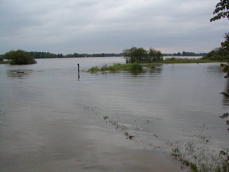 Velká voda 2002 v Třeboni.