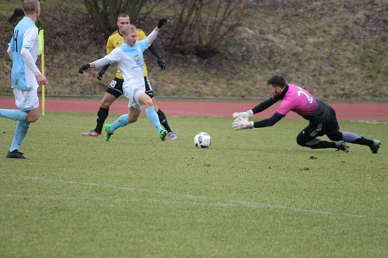 Jindřichohradečtí fotbalisté v 17. divizním kole hráli s Přešticemi 1:1 a podlehli až po penaltovém rozstřelu.