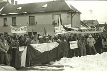Listopadové události 1989 v Dačicích. Generální stávka.