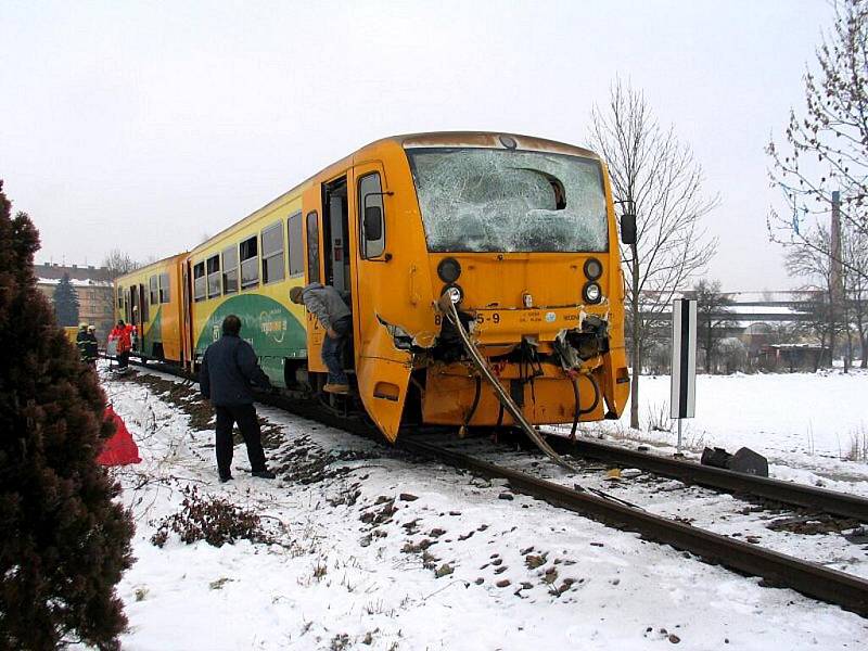 Tragická srážka vlaků u Vodňan.