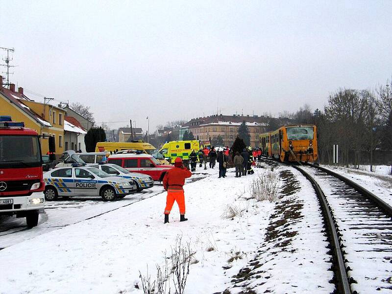 Tragická srážka vlaků u Vodňan.