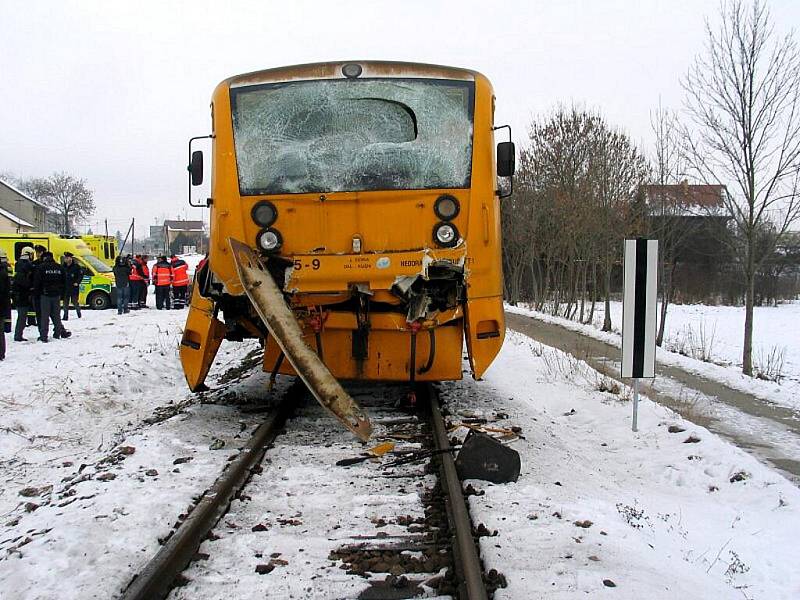 Tragická srážka vlaků u Vodňan.