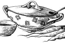Historická kuchařka Žahúři v Jindřichově Hradci je ilustrovaná nádhernými kresbami výtvarníka Tomáše Kadlece.