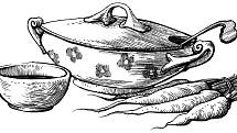 Historická kuchařka Žahúři v Jindřichově Hradci je ilustrovaná nádhernými kresbami výtvarníka Tomáše Kadlece.
