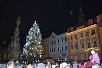 Rozsvícení vánočního stromu v Jindřichově Hradci.