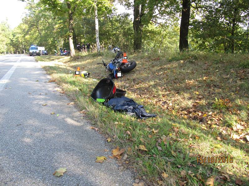 Tragická nehoda motorkáře u Třeboně.