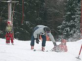 Víkendové lyžování v Horní Radouni. 
