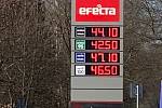 Ceny pohonných hmot 3. 3. 2022 mezi 11.30 až 12 hodin v Českých Velenicích.