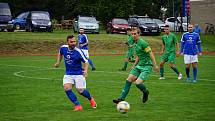 Premiérové vítězství v sezoně zaznamenali fotbalisté Lomnice (v zeleném), kteří uspěli v Nové Bystřici.