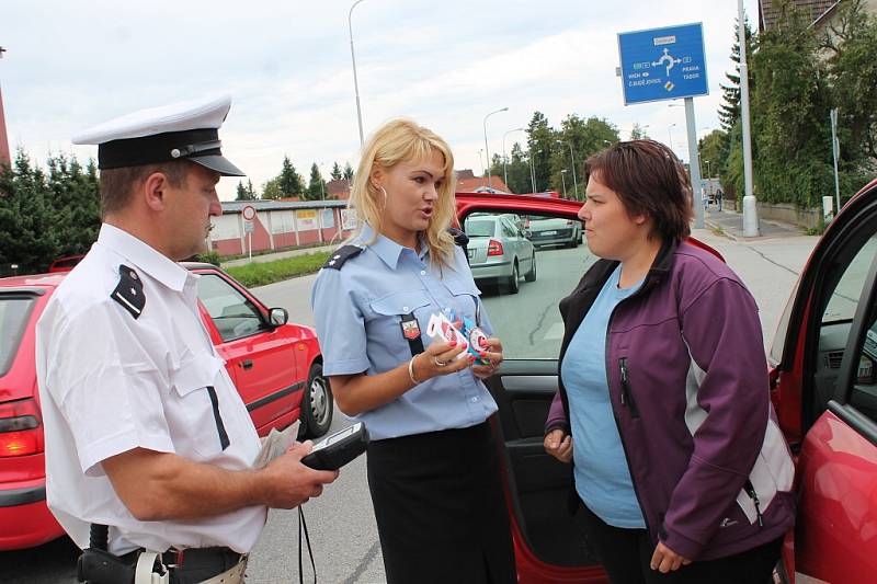 Policejní kontrola v rámci kampaně Zastav jízdu smrti. 