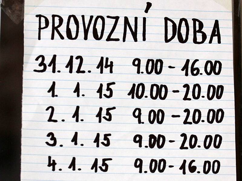 Na Silvestra si užili sněhu hlavně lyžaři. Otevřená byla i sjezdovka v Horní Radouni. 