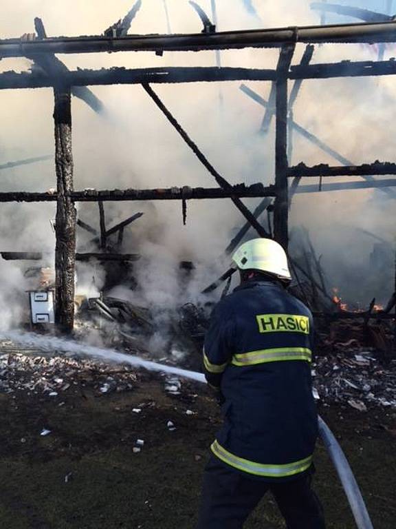 Požár domu v Ponědraži na Silvestra.