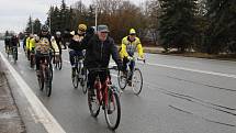 Příznivci jindřichohradecké cyklistiky uvítali nový rok tradiční vyjížďkou.