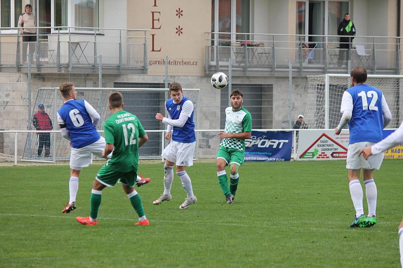 Třeboňští fotbalisté schytali doma v 9. kole KP debakl 0:5 od Českého Krumlova.