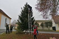 Kletečtí v sobotu nazdobili a rozsvítili vánoční stromek.