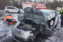 Tragické následky měl střet osobního auta s kamionem u Stráže nad Nežárkou 19. ledna.