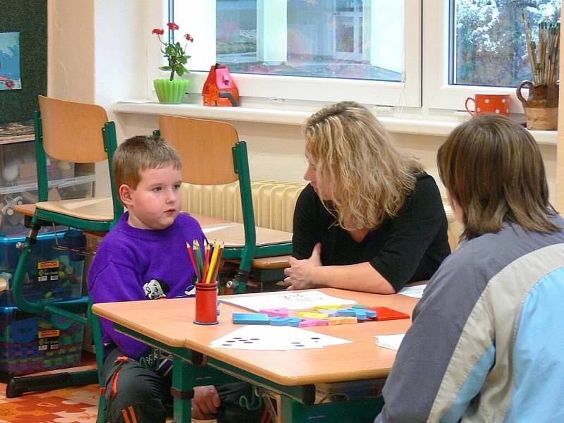 Zápis do první třídy v jindřichohradecké 3. základní škole.