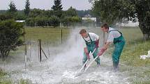 Povodně 2002 na Jindřichohradecku.  Majdalena.