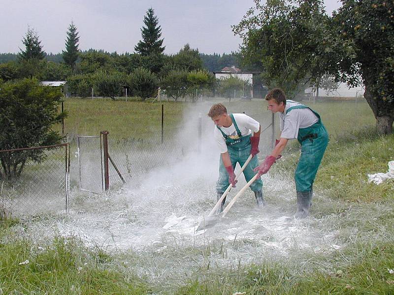 Povodně 2002 na Jindřichohradecku.  Majdalena.