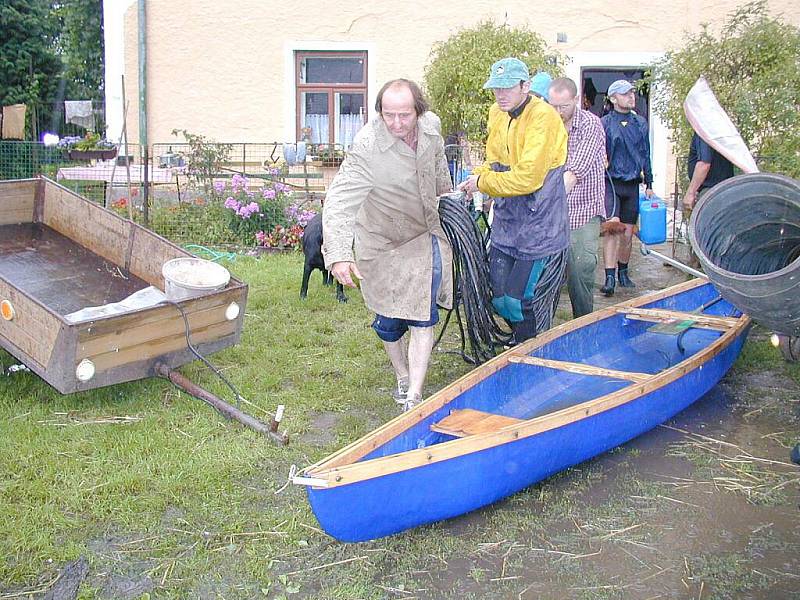 Povodně 2002 na Jindřichohradecku.