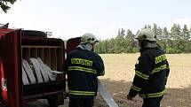 Cvičení hasičů v J. Hradci u Kuniferu.