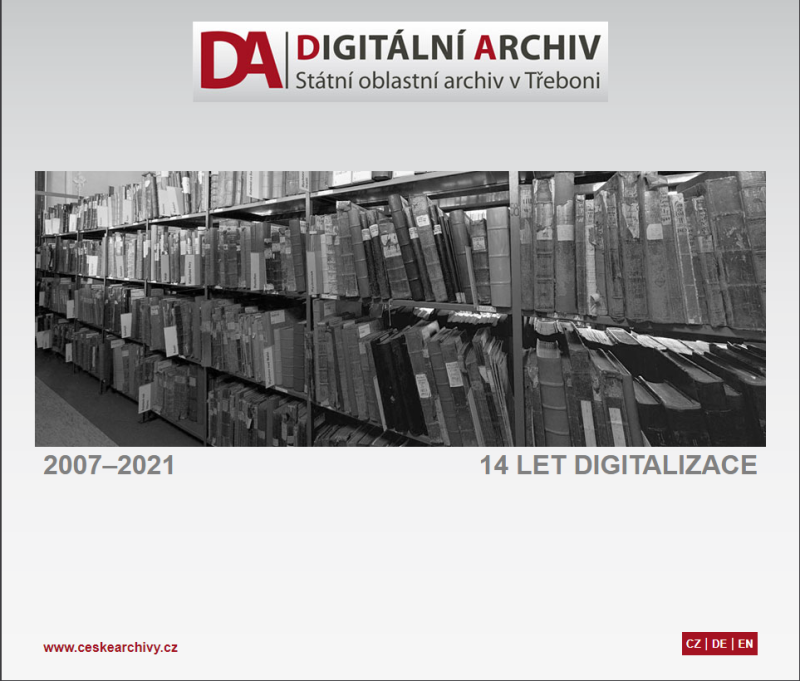 Digitalizace ve Státním oblastním archivu v Třeboni.