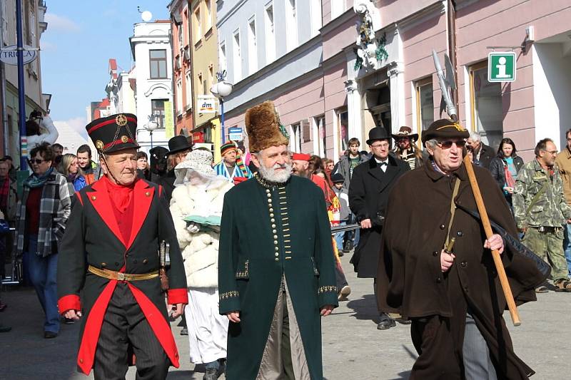 Masopustní průvod v Jindřichově Hradci. 