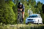 Mezinárodní tříetapový závod v silniční cyklistice RBB Tour zavedl peloton do malebných zákoutí území České Kanady, konkrétně do okolí Číměře, Popelína a Českého Rudolce. Foto: Jaroslav Svoboda/jsphoto.cz