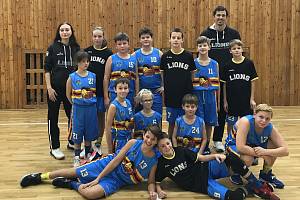 Basketbalisté BK Lions Jindřichův Hradec kategorie do 12 let.