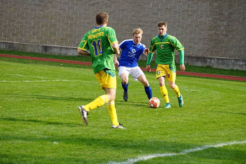 Fotbalisté Nové Bystřice v I. B třídě doma zdolali Třebětice 3:1.