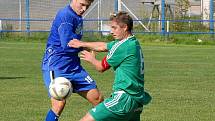 Momentka z divizního zápasu Třeboň - Tachov (3:1).