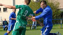 Momentka z divizního zápasu Třeboň - Tachov (3:1).