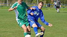 Momentka z divizního zápasu Třeboň - Tachov (3:1).