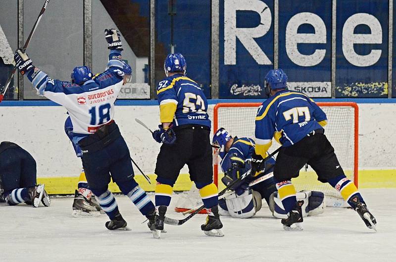 Hokejisté HC Vajgar porazili v 3. kole krajské ligy na svém ledě Soběslav 7:4.