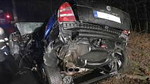 Tragická nehoda u Pleší, kde zahynuli v troskách auta tři jindřichohradečtí basketbalisté.