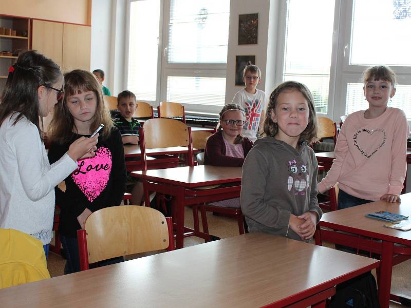 První školní den v 5. základní škole v Jindřichově Hradci.