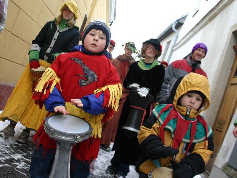 Masopustní průvod v Jindřichově Hradci. 