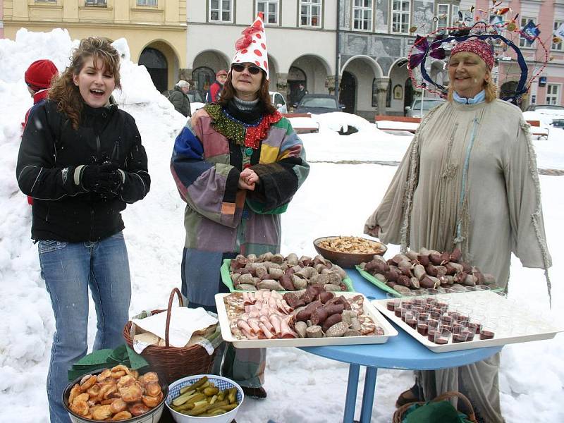 Masopustní průvod v Jindřichově Hradci. 