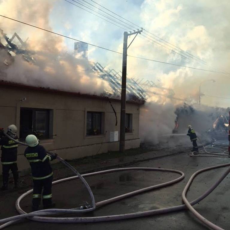Požár domu v Ponědraži na Silvestra.