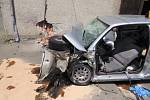 Takto vypadalo auto po tragické nehodě, která se stala ve čtvrtek 15. června 2017 v obci Kámen na Pelhřimovsku.