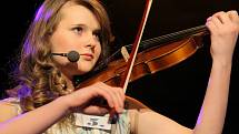Natalie Creweová zazářila ve volné disciplíně, kde zahrála na housle a zazpívala. 