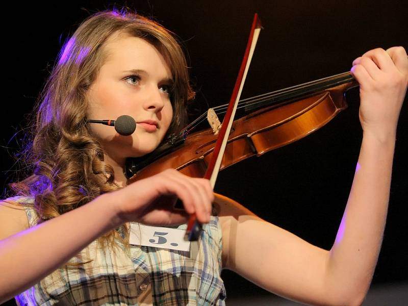 Natalie Creweová zazářila ve volné disciplíně, kde zahrála na housle a zazpívala. 