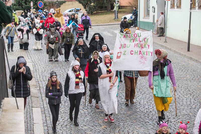 Masopustní průvod v Pelhřimově.