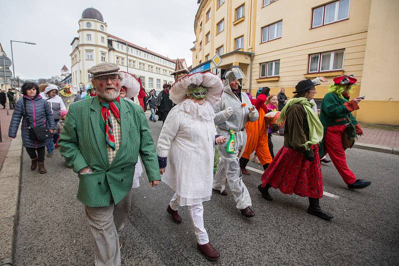 Masopustní průvod v Pelhřimově.