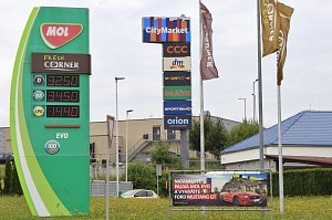 Ceny benzínu v Pelhřimově – červenec 2021.